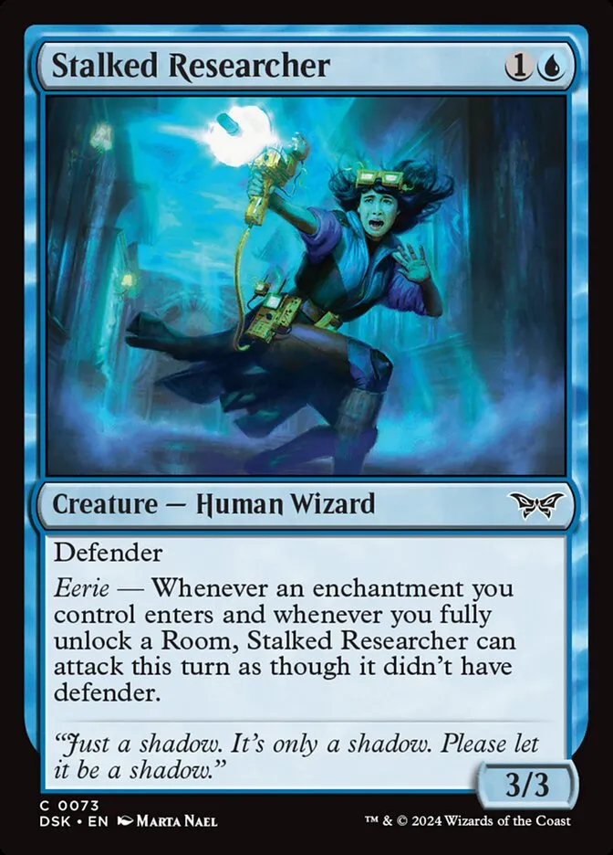 2024 Duskmourn: House of Horror Stalked Researcher #73 common card image