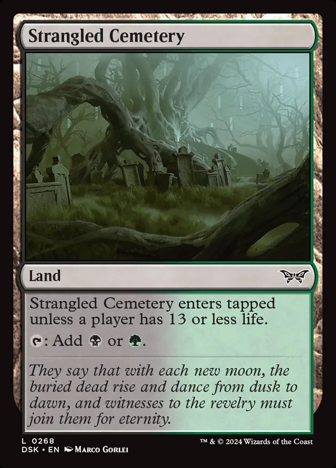 2024 Duskmourn: House of Horror Strangled Cemetery #268 common card image