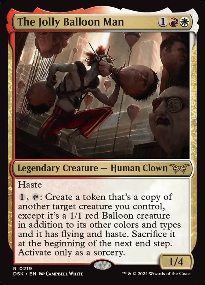 2024 Duskmourn: House of Horror The Jolly Balloon Man #219 rare card image