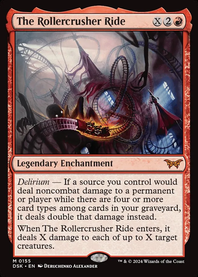 2024 Duskmourn: House of Horror The Rollercrusher Ride #155 mythic card image