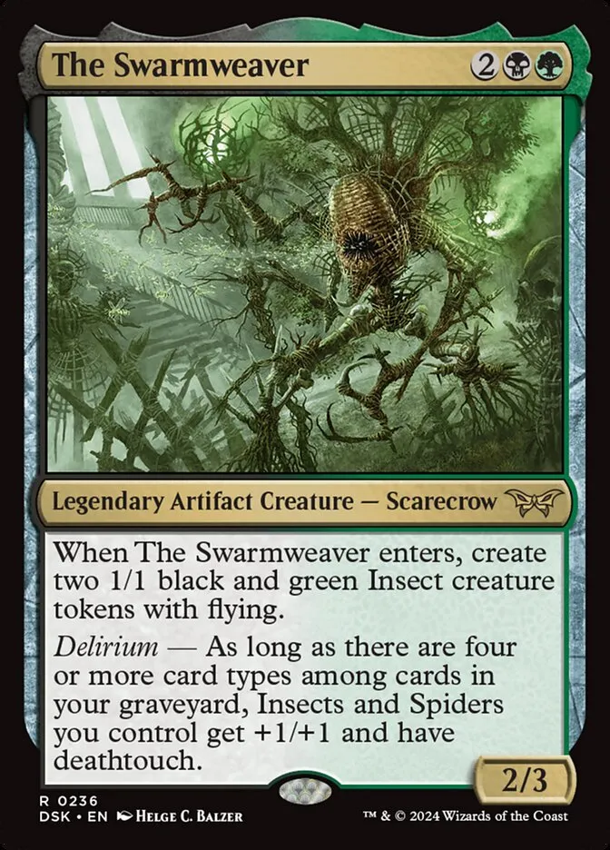 2024 Duskmourn: House of Horror The Swarmweaver #236 rare card image