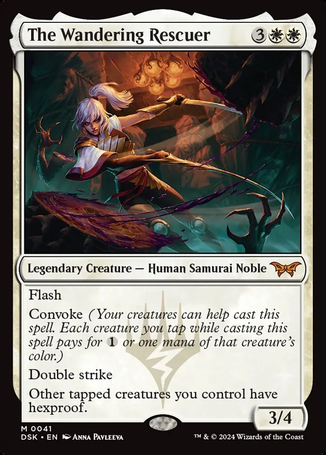 2024 Duskmourn: House of Horror The Wandering Rescuer #41 mythic card image