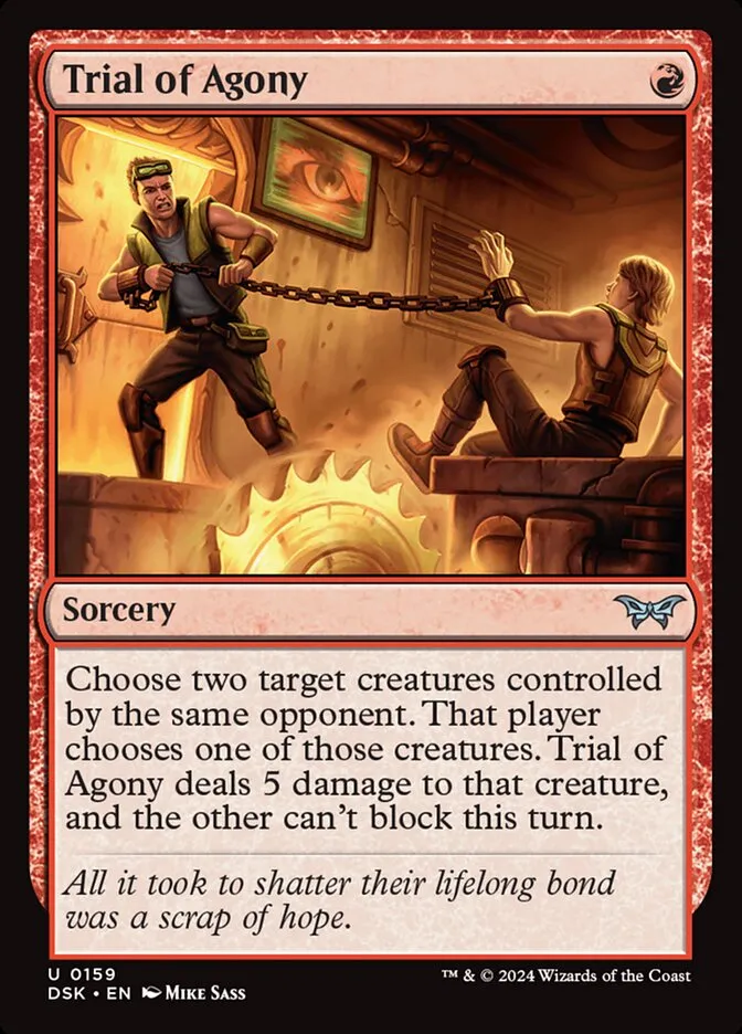 2024 Duskmourn: House of Horror Trial of Agony #159 uncommon card image