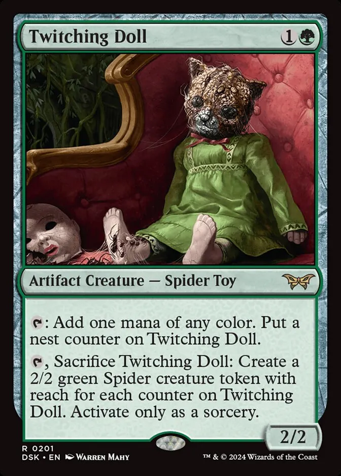 2024 Duskmourn: House of Horror Twitching Doll #201 rare card image