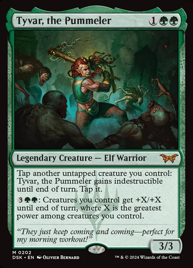 2024 Duskmourn: House of Horror Tyvar, the Pummeler #202 mythic card image