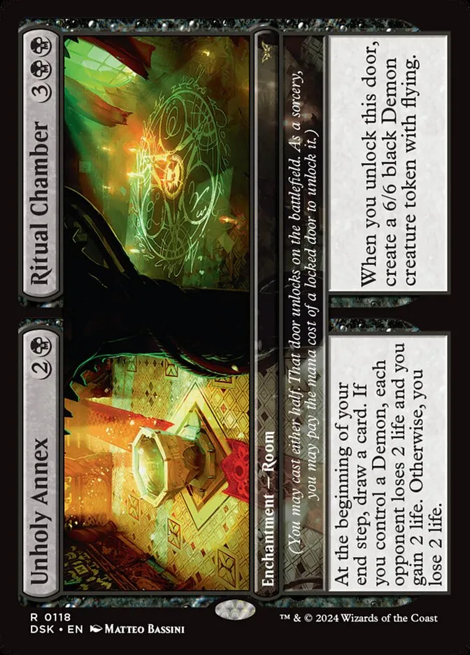 2024 Duskmourn: House of Horror Unholy Annex // Ritual Chamber #118 rare card image