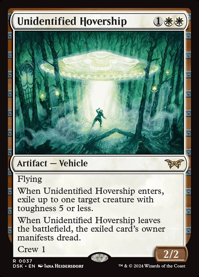 2024 Duskmourn: House of Horror Unidentified Hovership #37 rare card image