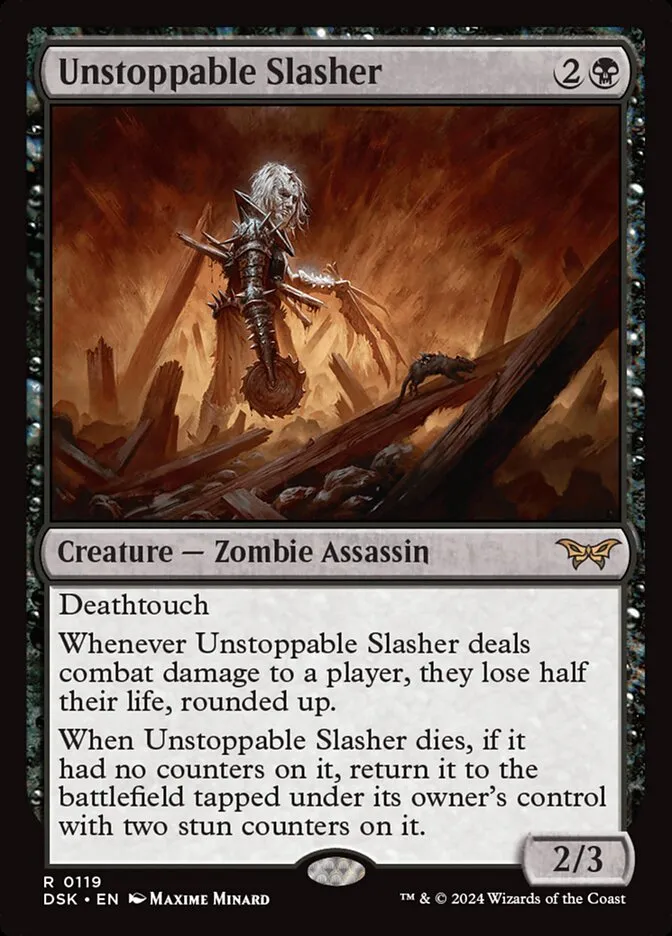2024 Duskmourn: House of Horror Unstoppable Slasher #119 rare card image