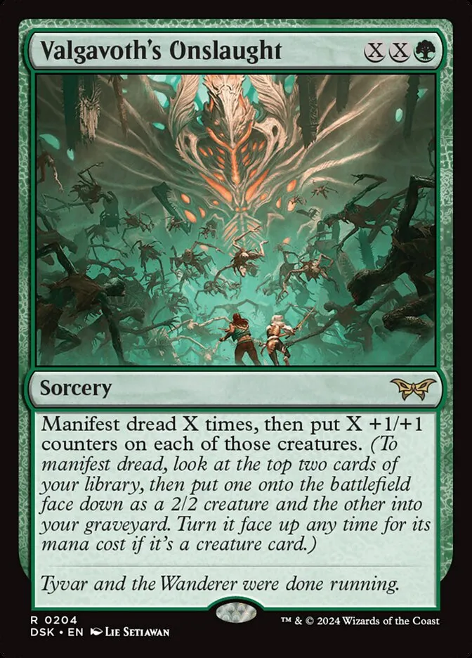 2024 Duskmourn: House of Horror Valgavoth's Onslaught #204 rare card image