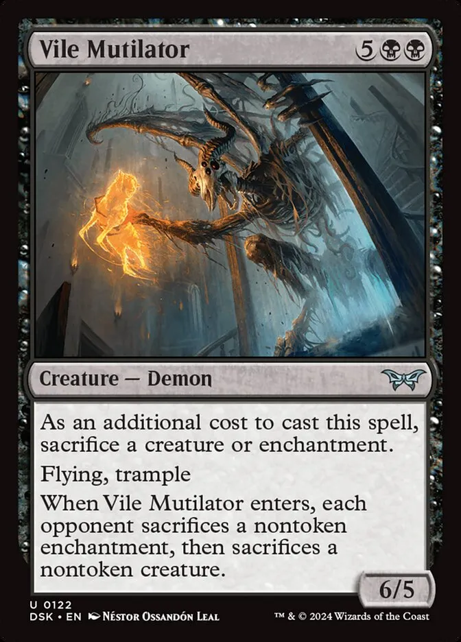 2024 Duskmourn: House of Horror Vile Mutilator #122 uncommon card image