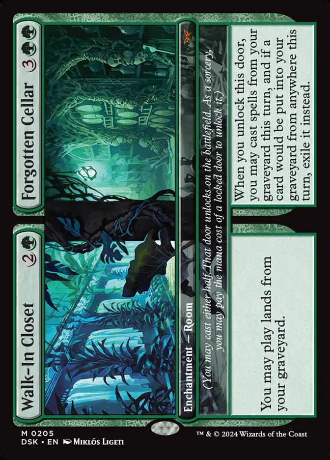 2024 Duskmourn: House of Horror Walk-In Closet // Forgotten Cellar #205 mythic card image
