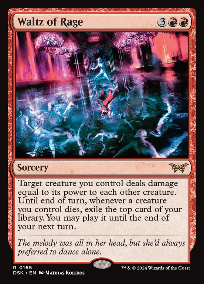 2024 Duskmourn: House of Horror Waltz of Rage #165 rare card image