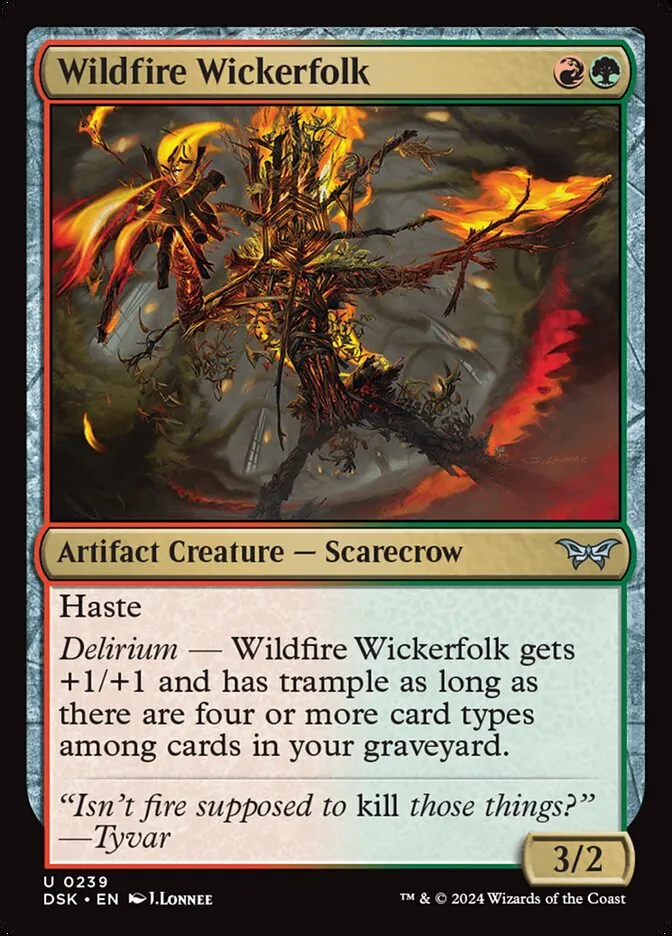2024 Duskmourn: House of Horror Wildfire Wickerfolk #239 uncommon card image
