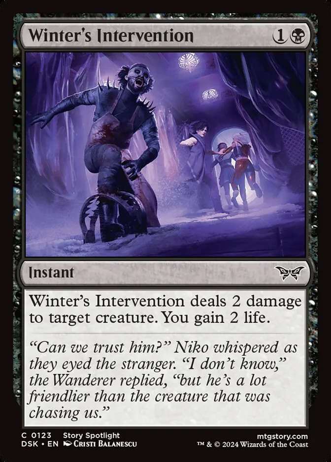 2024 Duskmourn: House of Horror Winter's Intervention #123 common card image