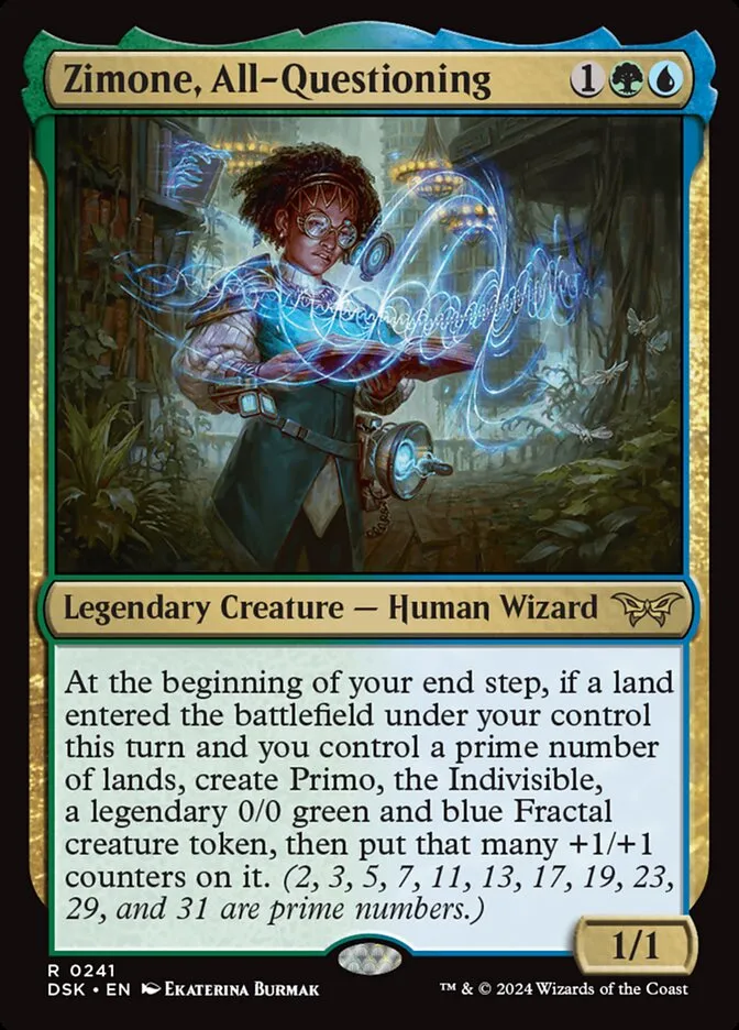 2024 Duskmourn: House of Horror Zimone, All-Questioning #241 rare card image