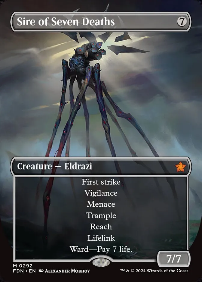 2024 Foundations Sire of Seven Deaths mythic #292 mythic card image