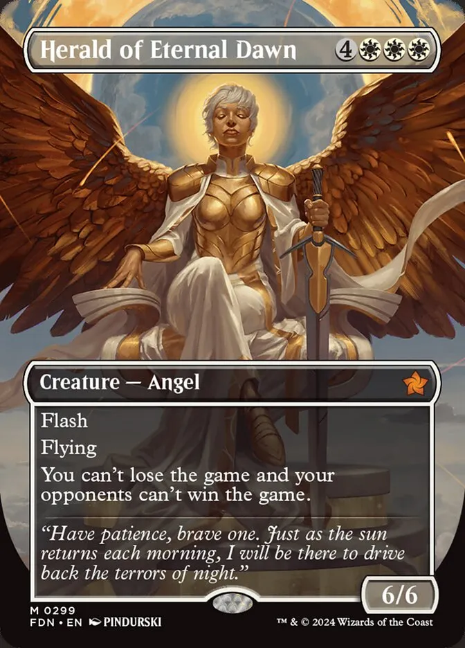 2024 Foundations Herald of Eternal Dawn mythic #299 mythic card image