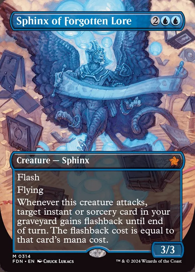 2024 Foundations Sphinx of Forgotten Lore mythic #314 mythic card image