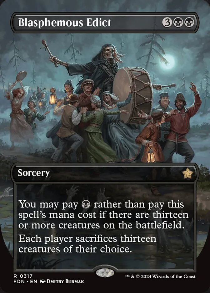 2024 Foundations Blasphemous Edict #317 rare card image
