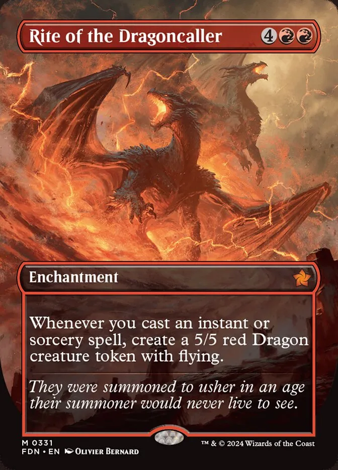 2024 Foundations Rite of the Dragoncaller mythic #331 mythic card image