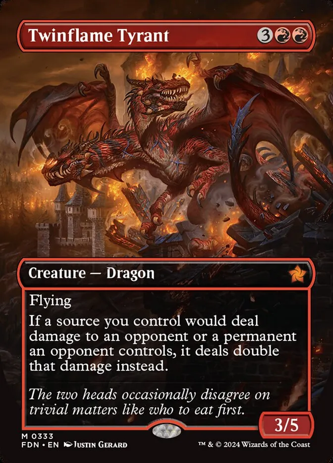 2024 Foundations Twinflame Tyrant mythic #333 mythic card image