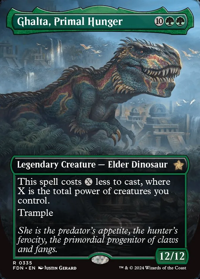 2024 Foundations Ghalta, Primal Hunger #335 rare card image