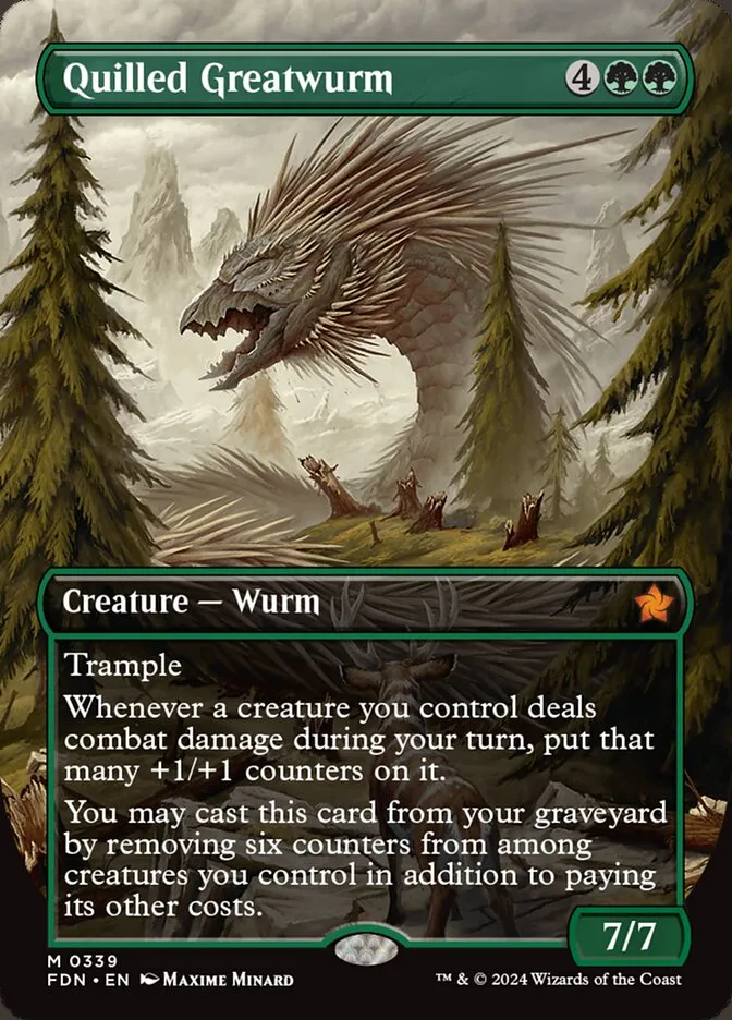 2024 Foundations Quilled Greatwurm mythic #339 mythic card image
