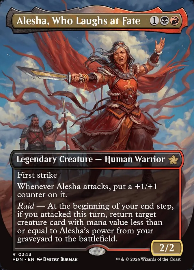 2024 Foundations Alesha, Who Laughs at Fate #343 rare card image