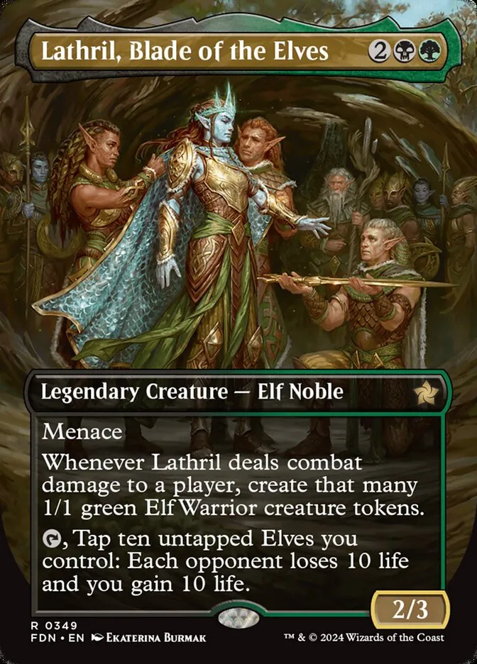 2024 Foundations Lathril, Blade of the Elves #349 rare card image