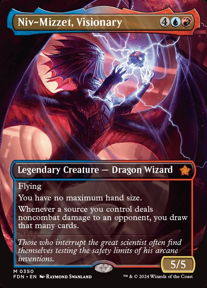 2024 Foundations Niv-Mizzet, Visionary mythic #350 mythic card image