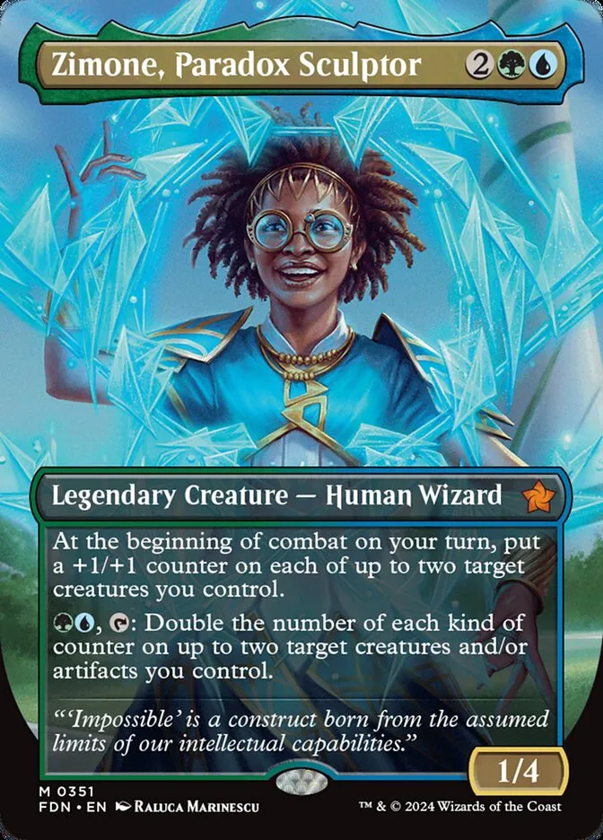 2024 Foundations Zimone, Paradox Sculptor mythic #351 mythic card image