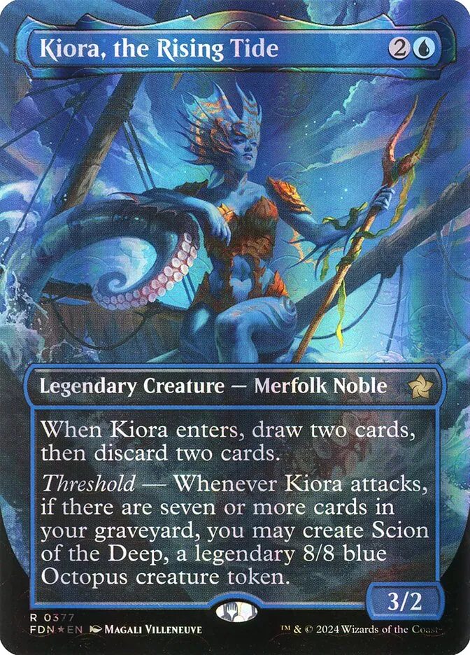 2024 Foundations Kiora, the Rising Tide #377 rare card image