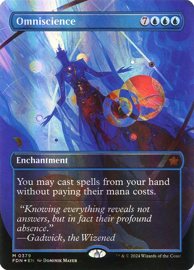 2024 Foundations Omniscience mythic #379 mythic card image