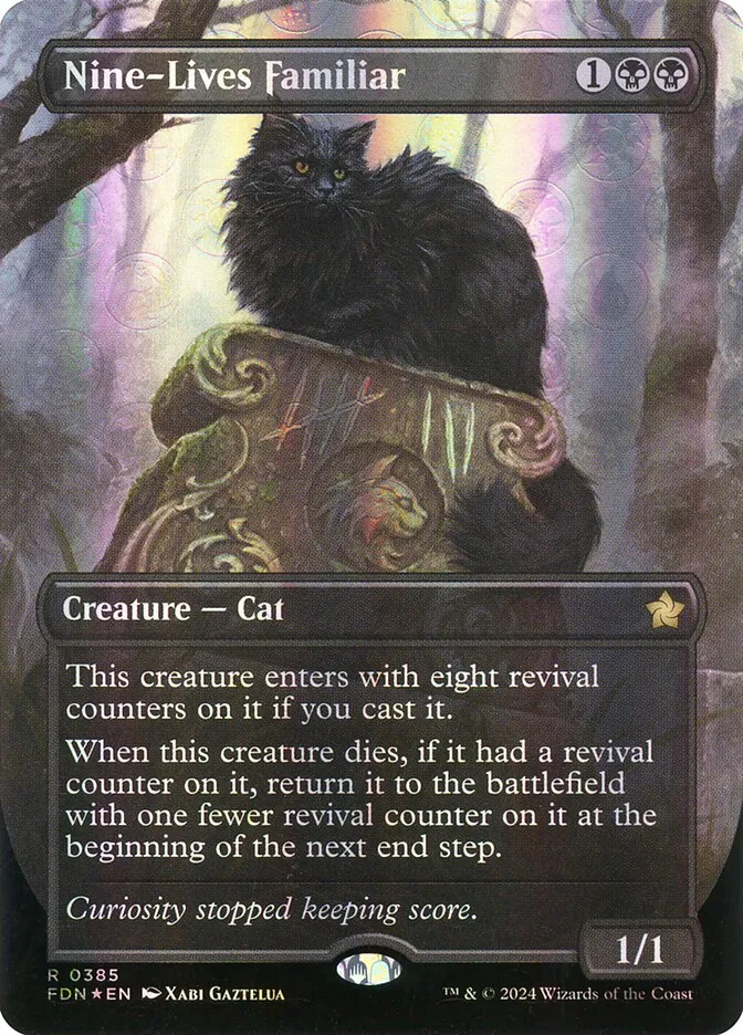 2024 Foundations Nine-Lives Familiar #385 rare card image