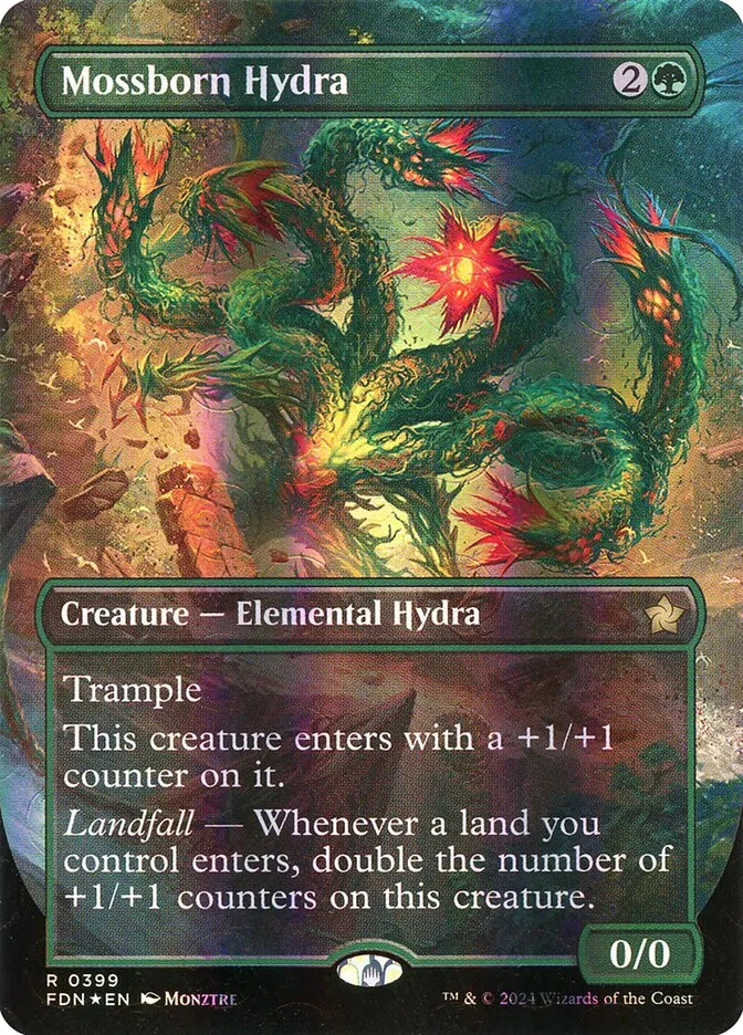 2024 Foundations Mossborn Hydra rare #399 rare card image