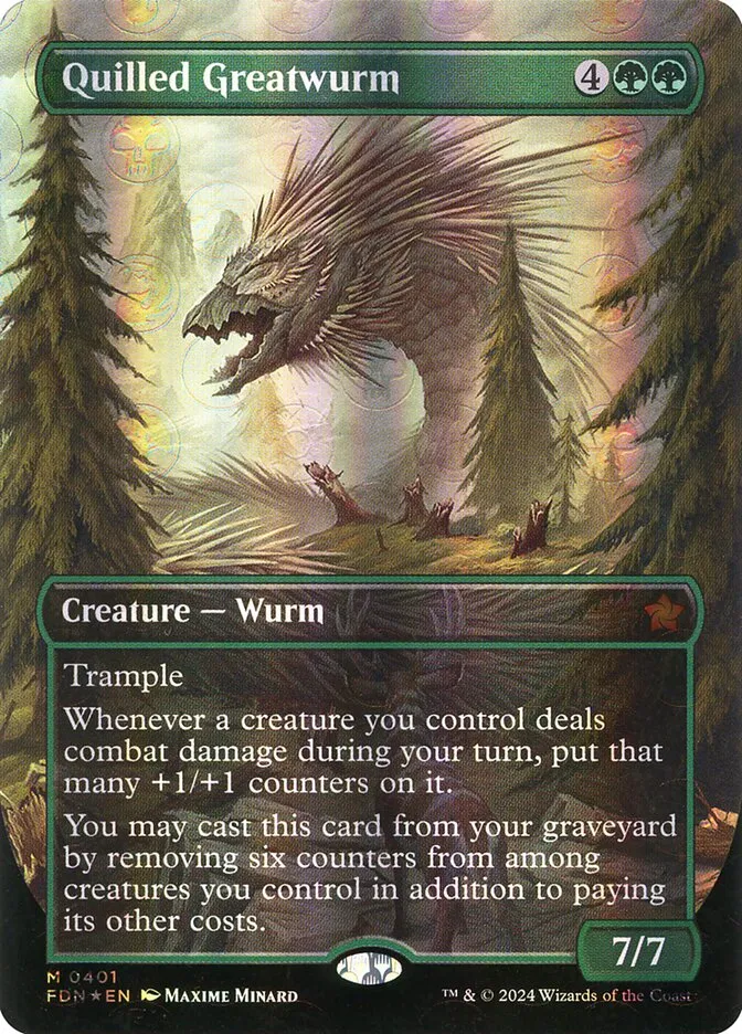 2024 Foundations Quilled Greatwurm #401 mythic card image