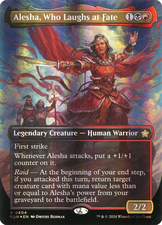 2024 Foundations Alesha, Who Laughs at Fate #404 rare card image