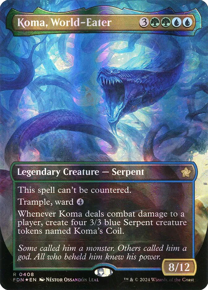 2024 Foundations Koma, World-Eater #408 rare card image