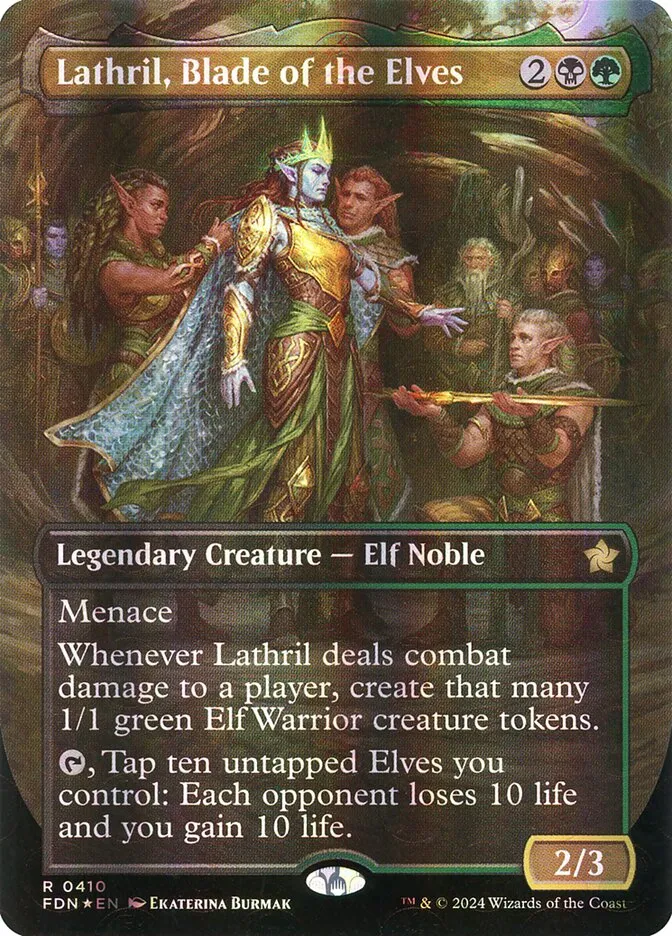 2024 Foundations Lathril, Blade of the Elves #410 rare card image