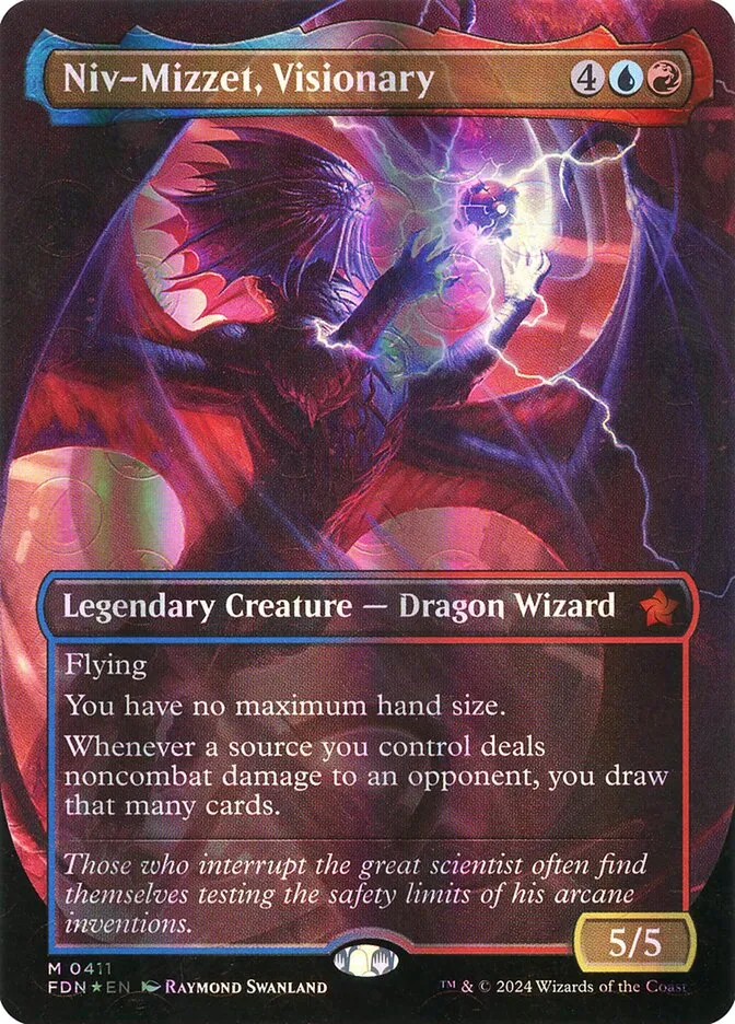 2024 Foundations Niv-Mizzet, Visionary mythic #411 mythic card image
