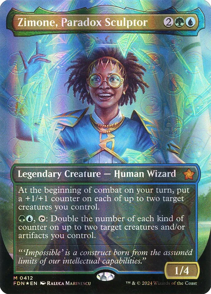 2024 Foundations Zimone, Paradox Sculptor #412 mythic card image