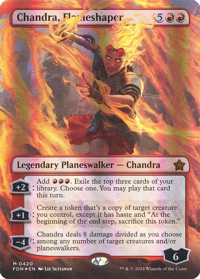 2024 Foundations Chandra, Flameshaper mythic #420 mythic card image