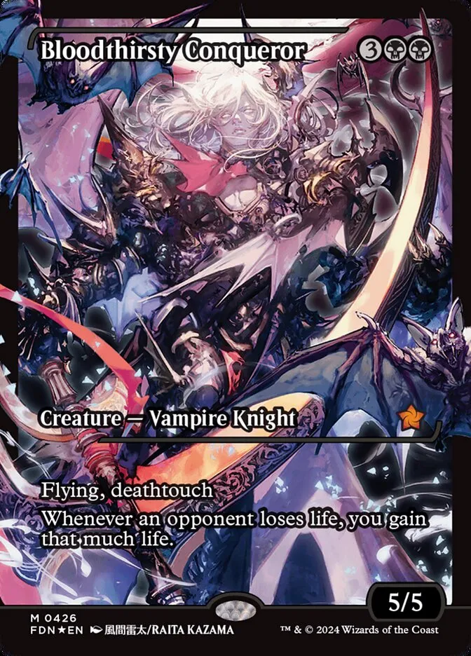 2024 Foundations Bloodthirsty Conqueror mythic #426 mythic card image