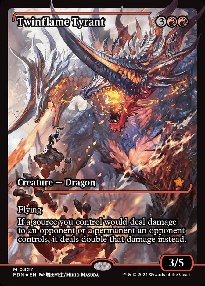 2024 Foundations Twinflame Tyrant mythic #427 mythic card image