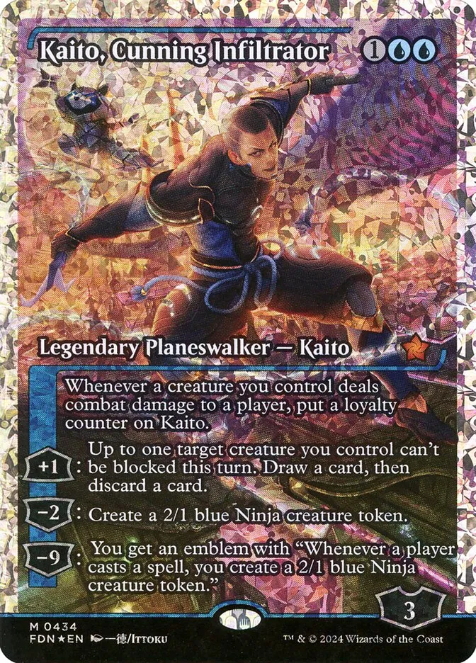 2024 Foundations Kaito, Cunning Infiltrator #434 mythic card image