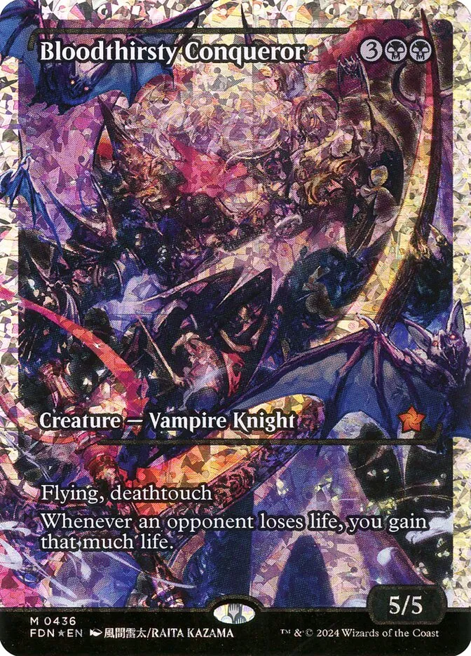 2024 Foundations Bloodthirsty Conqueror mythic #436 mythic card image