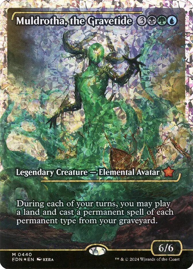 2024 Foundations Muldrotha, the Gravetide [Japanese Fracture Foil] mythic #440 mythic card image