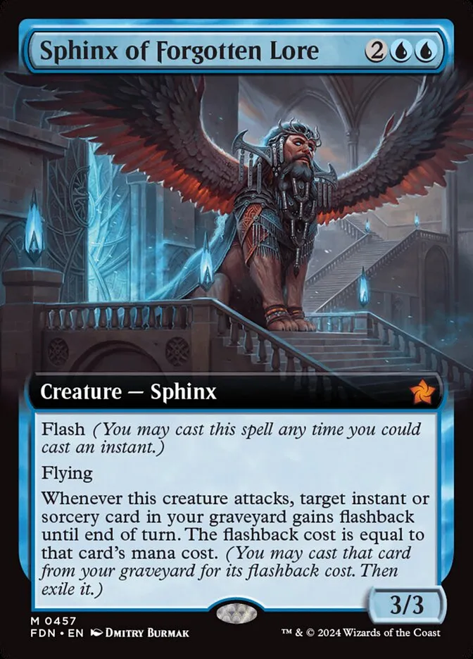 2024 Foundations Sphinx of Forgotten Lore #457 mythic card image
