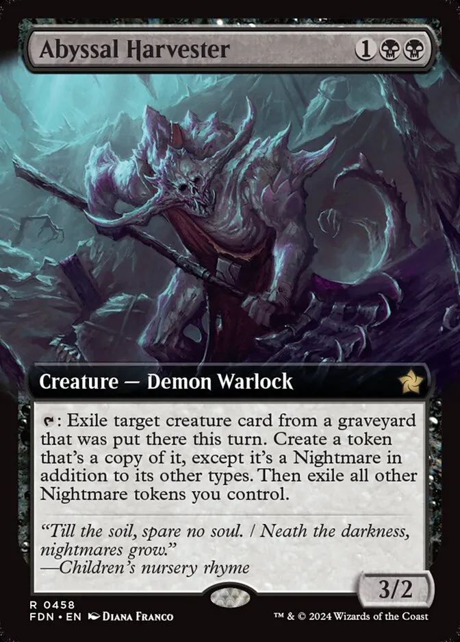 2024 Foundations Abyssal Harvester #458 rare card image