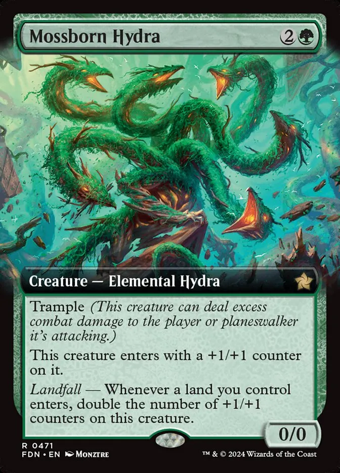 2024 Foundations Mossborn Hydra rare #471 rare card image